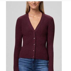 Paige Shirin Cardigan in Aubergine size xs GORGEOUS